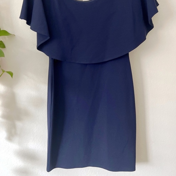 Women’s Navy Blue Off the Shoulder Dress Size XL - Picture 7 of 13